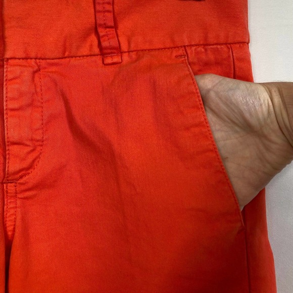 J. Crew Pants Womens Sz 00 Andi Orange Cotton Stretch Slim Fit Cropped Leg Chino - Picture 3 of 13